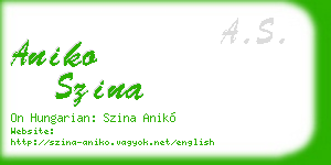 aniko szina business card