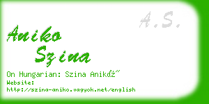 aniko szina business card